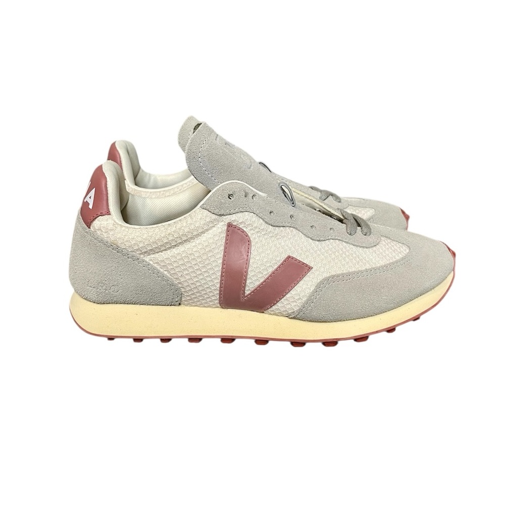 Veja Rio Branco Retro Running Sneakers (Gray/White/Red) $200 New & Never Worn! - Picture 7 of 13
